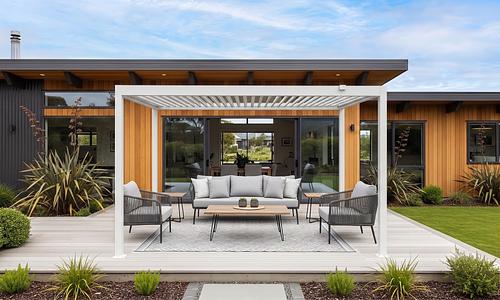 Elements 3m x 4m Freestanding Pergola -White #75