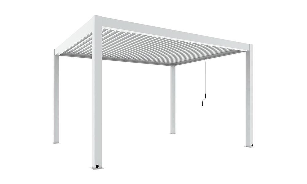 Luxe Louvres 3 x 4m Freestanding - White/White #159