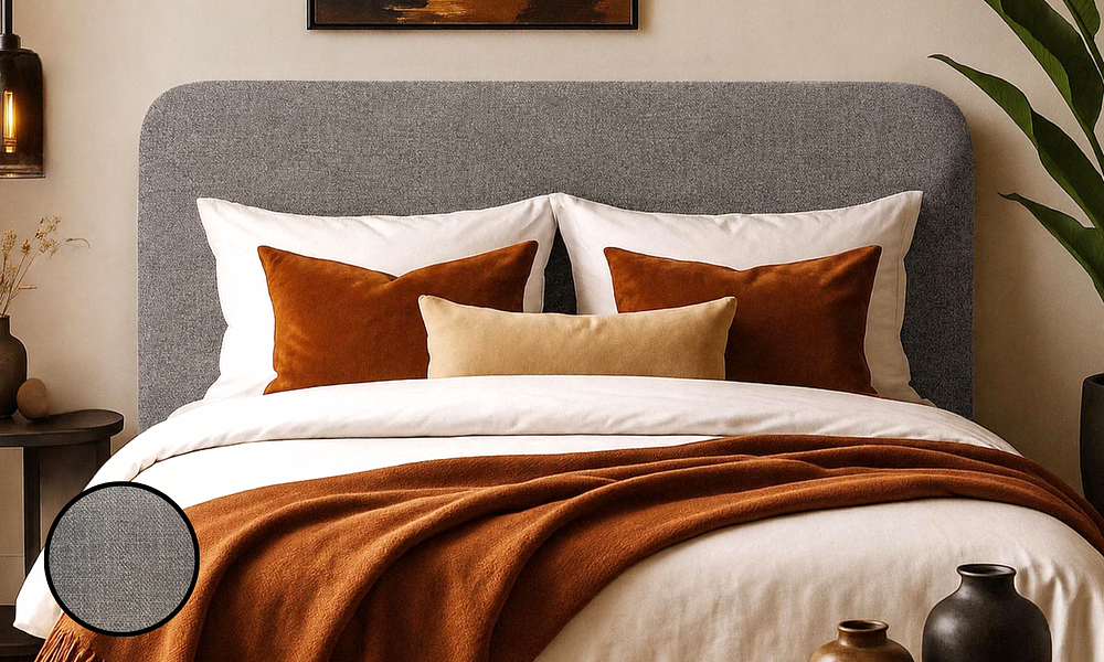 Sirocco Curved Headboard - Selected Sizes & Ash Grey #121