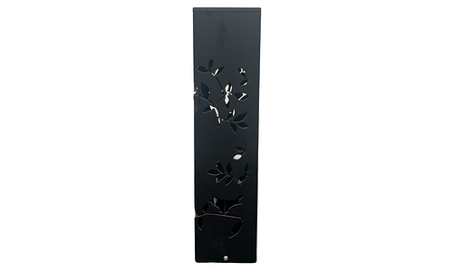 Pillar Black LED Solar Light - laser cut #117