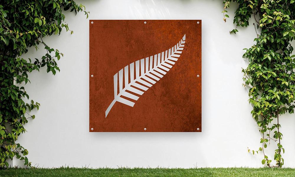 Iconic Corten NZ Wall Art - Fern (4 Sizes) #102