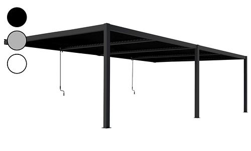 Aluminium Wall Mounted Pergola 7.7m x 3.9m - Three Colours #364