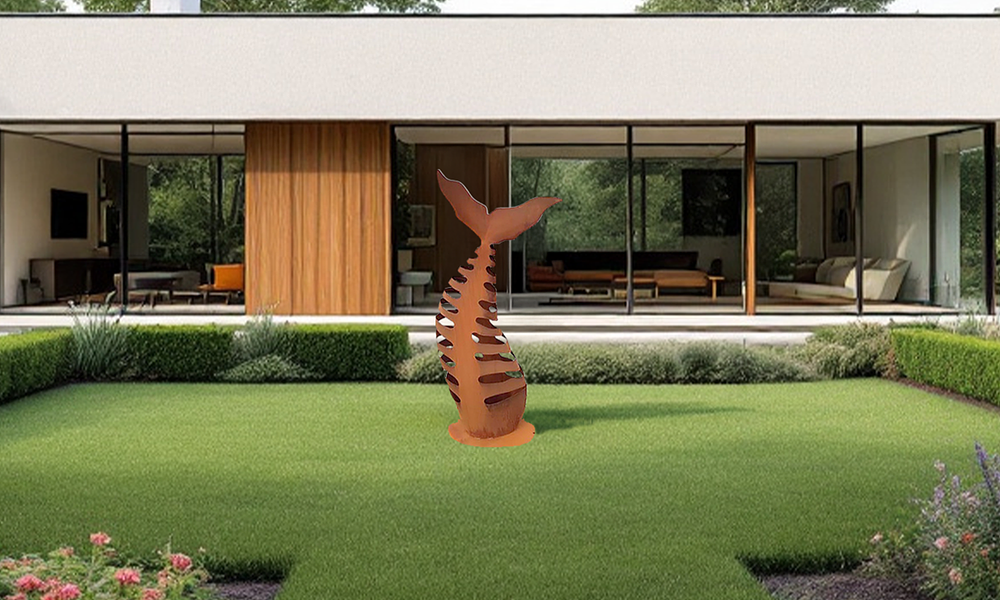 Fish Tail Corten Sculpture  #31