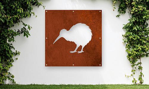 Iconic Corten NZ Wall Art - Kiwi (5 Sizes) #1