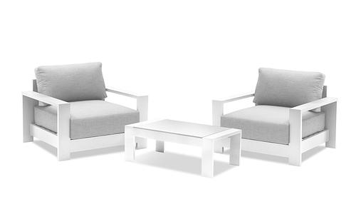 Gio 2 Seater Outdoor Set - White #30
