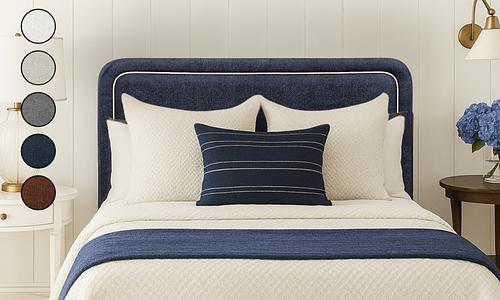 Tallulah Contrast Piping Headboard #1
