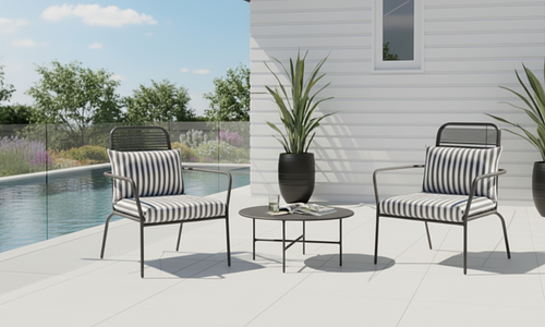 Coco Striped Balcony Set - Grey #2
