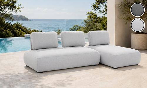 Puff L-Shape Lounger Set - 2 Colours #7