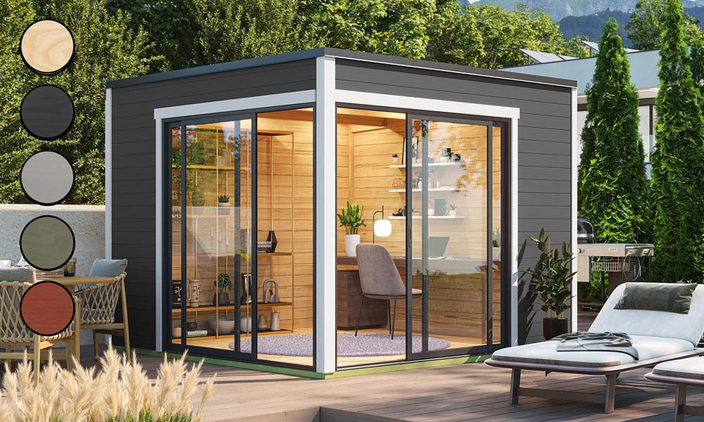 Palla Cabins - 300 x 300cm - Corner Doors #207