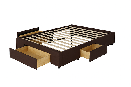 Sutton Velvet Bed Base with Storage Drawers - Forrest #17