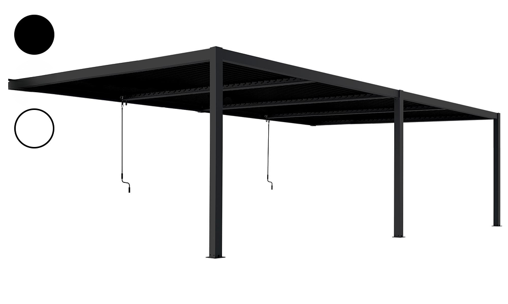 Aluminium Wall Mounted Pergola 7.7m x 3.9m - Two Colours #397