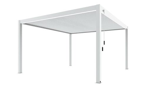 Luxe Louvres 4 x 4m Freestanding - White/White #155