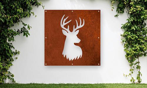 Iconic Corten NZ Wall Art - Stag (4 Sizes)#79