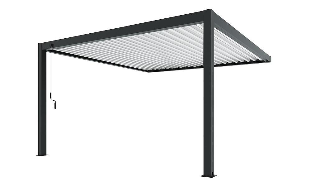 Luxe Louvres 4 x 4m Wall Mounted - Black/White #144