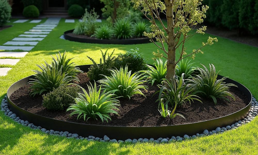 Spheron Round Garden Edging - Black, 2 Sizes #125