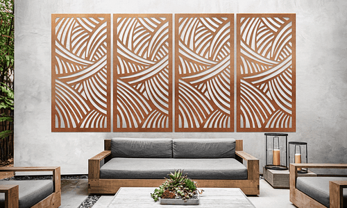 Corten Steel Decorative Panels - 6 Designs