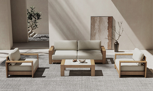 Gio 5-Seater Sofa Set - Oak Look #12