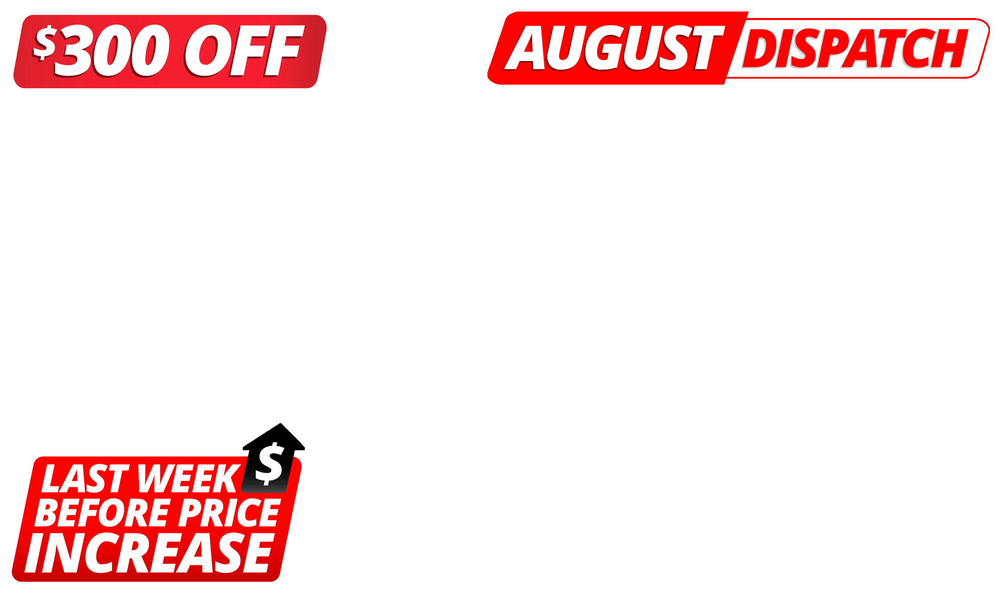 <b>Luxe Range are increasing in price NEXT WEEK! </b>Aluminium prices are on the rise.. which means our Accessories are too. <b>But this week we've slashed prices, you may never see these prices again</b>... So if you’ve been thinking about it, this is your moment to secure it now and save yourself the price jump later.