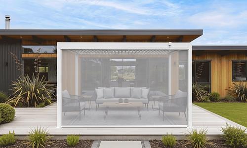 Elements Drop Down Screen - White 3m & 4m #58
