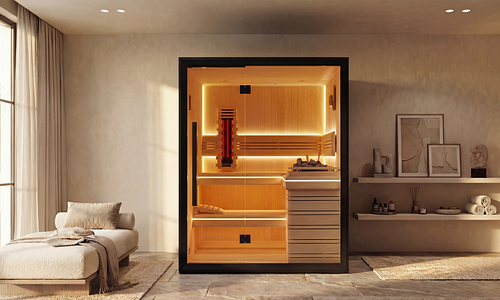 Milan Black Hybrid Sauna - 3 Person #2
