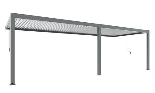 Luxe Louvres 8 x 3m Wall Mounted - Grey/White #120