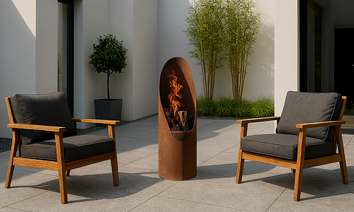 Oval Corten Arch Brazier #12