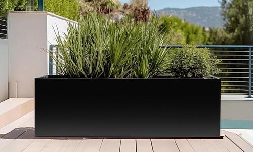 Heavy Duty Hermes Black Steel Planter - 1m #95
