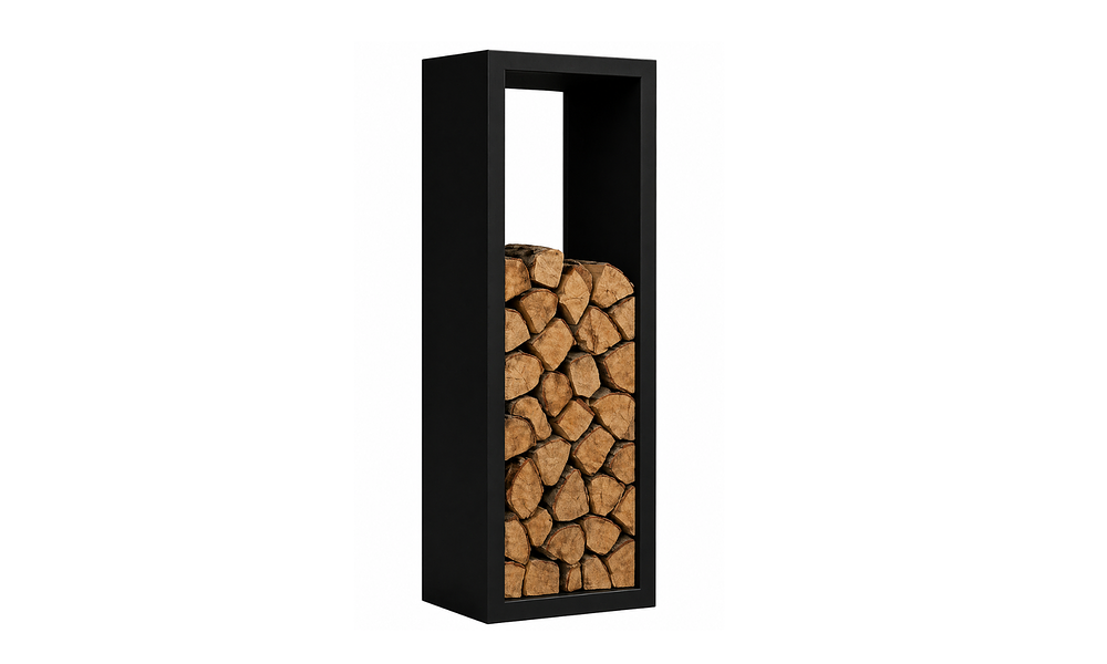 Rectangular Black Steel Wood Box - 1.2m #124