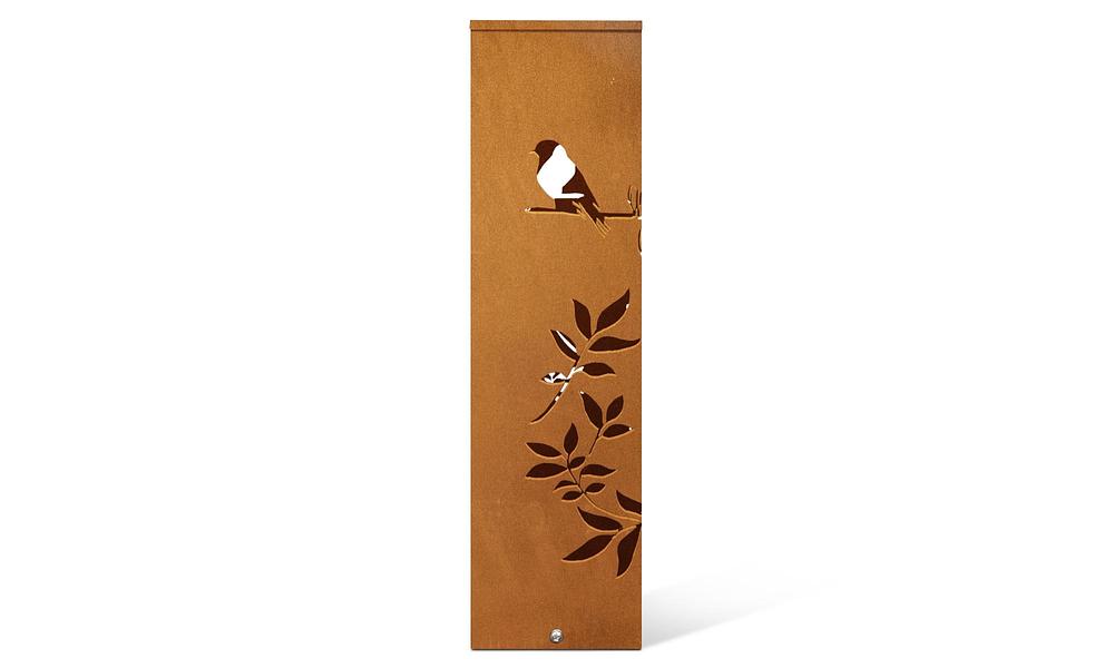 Pillar LED Solar Light - Corten Laser Cut, 50cm #53
