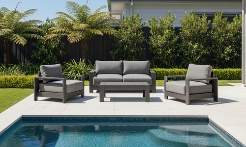 Gio 4-Seater Sofa Set - Anthracite #30