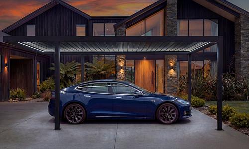 Elements 3m x 5m Carport With Solar Sensor Lights #19