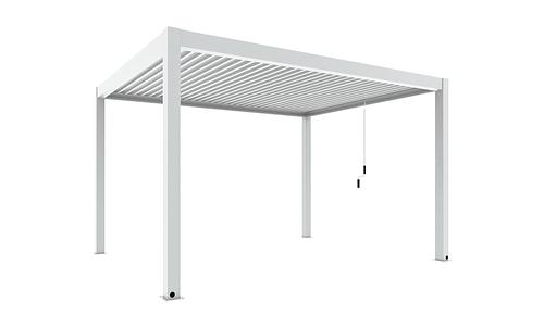 Luxe Louvres 3 x 4m Freestanding - White/White #159