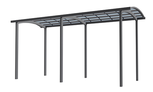 Caravan M-Shape Carport 8 x 3 x 3.5m #1