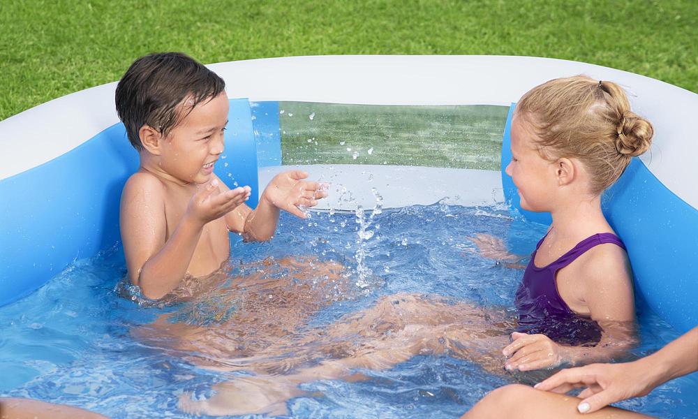 Inflatable family pool with hot sale seats