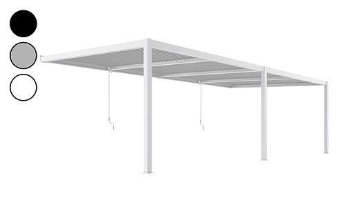 Aluminium Wall Mounted Pergola 7.7m x 2.9m - Three Colours #336