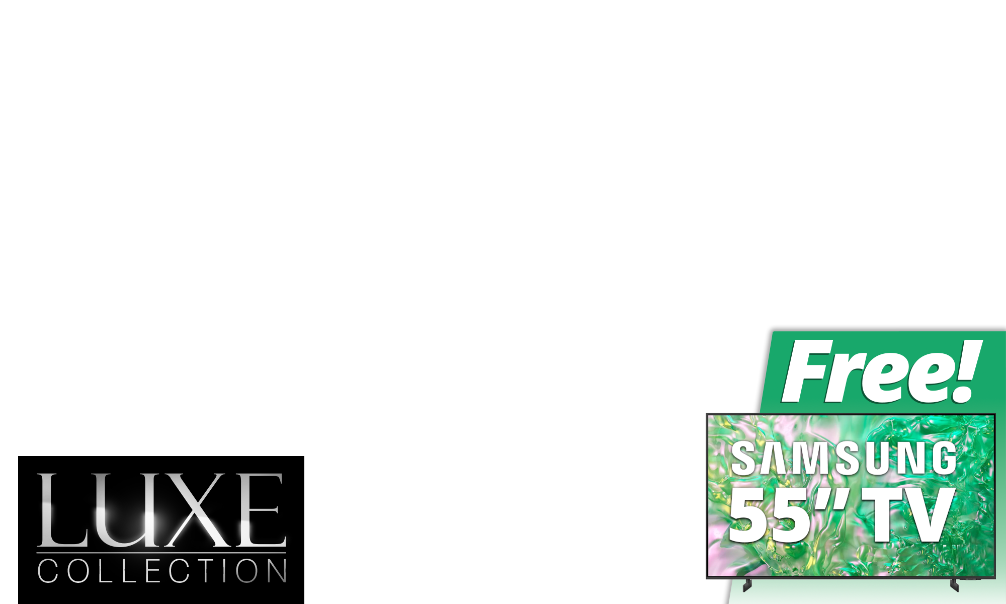<p class="whitespace-pre-wrap break-words"><strong>Score a FREE Samsung TV with exclusive Luxe Pergolas! </strong><b><br></b>Buy a large-sized luxe louvre pergola and receive a FREE <span>55" Crystal UHD DU8000 4K Smart TV<font color="#222222" face="Calibre-R, Segoe UI, Helvetica, Droid Sans, Tahoma, Geneva, sans-serif">. </font><i>Only applies to specially marked deals. Get in Quick!</i></span></p>