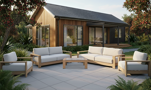 Gio 7 Seater Outdoor Set - Oak Look #20