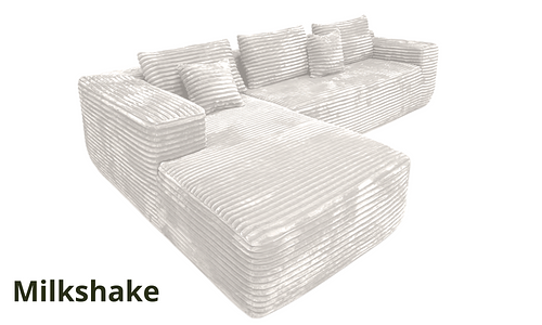 Eichi 3 Seater with Chaise - Milkshake #21