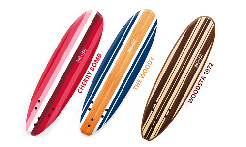 OG Striped Soft Surfboards - 7' & 8' Sizes #314