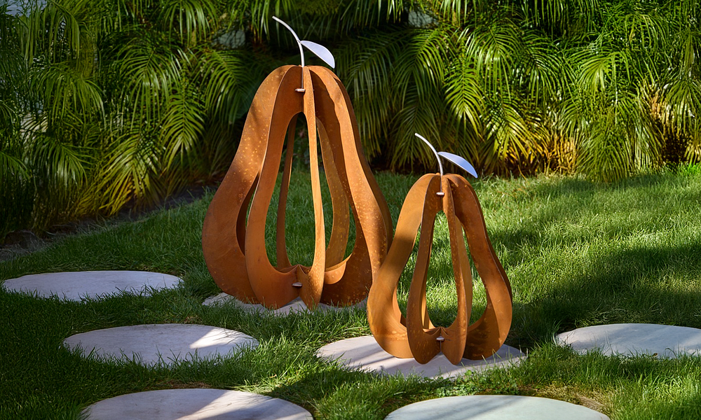 Corten Pear Sculpture - 2 Sizes #29