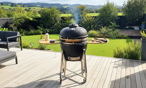24" Kamado BBQ Grill - Black #242