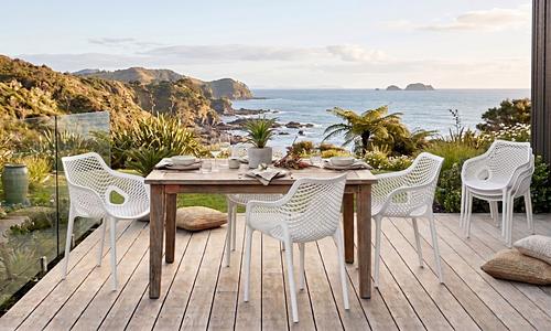 Alo Outdoor Chair with Arms, White Set of 4 #53