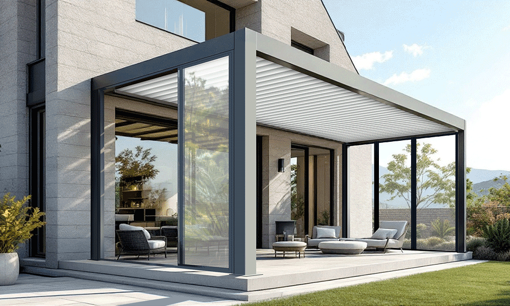 Luxe Louvre Framed Glass Sliding Doors - Wall-Mounted SIDE - 2 Sizes #188