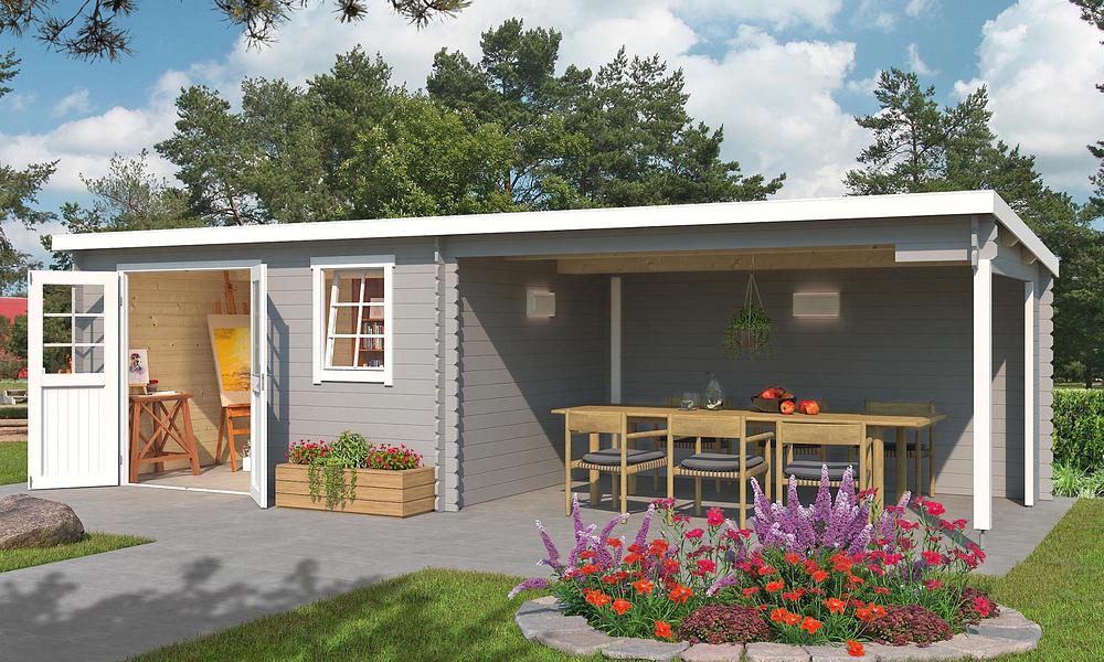 Rono Cabin - 760/380 x 275cm - Light Grey #84