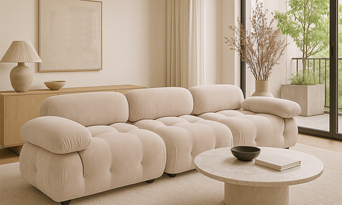 Premium Replica Mario Bellini Camaleonda 3 Seater Velvet Sofa #25