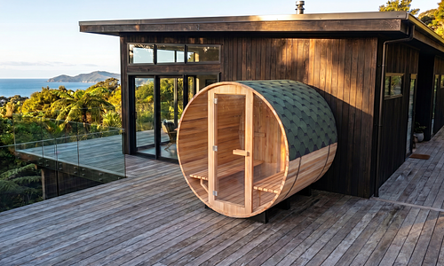 Nara 4-Person Outdoor Steam Barrel Sauna #1