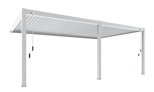 Luxe Louvres 6 x 4m Wall Mounted - White/White #129