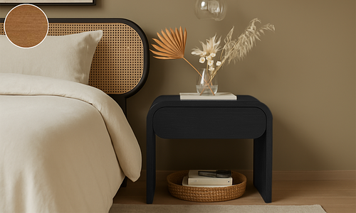 Rhode Curved Nightstand - 2 Colours #2