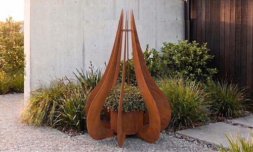 Wildfire Corten Planter Sculpture #56
