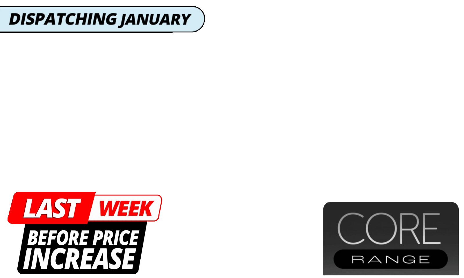 <p><strong>Brand New Shipment!</strong><span> </span>We don’t love putting prices up, but rising costs mean selected pergola size prices will be increasing soon. <strong>Secure your Core Pergola at today’s price now, with selected sizes available for January dispatch.</strong></p>